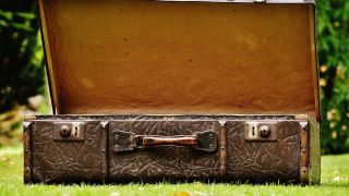 Wood Leather Antique Trunk Green Junk 499735 Pxhere Com