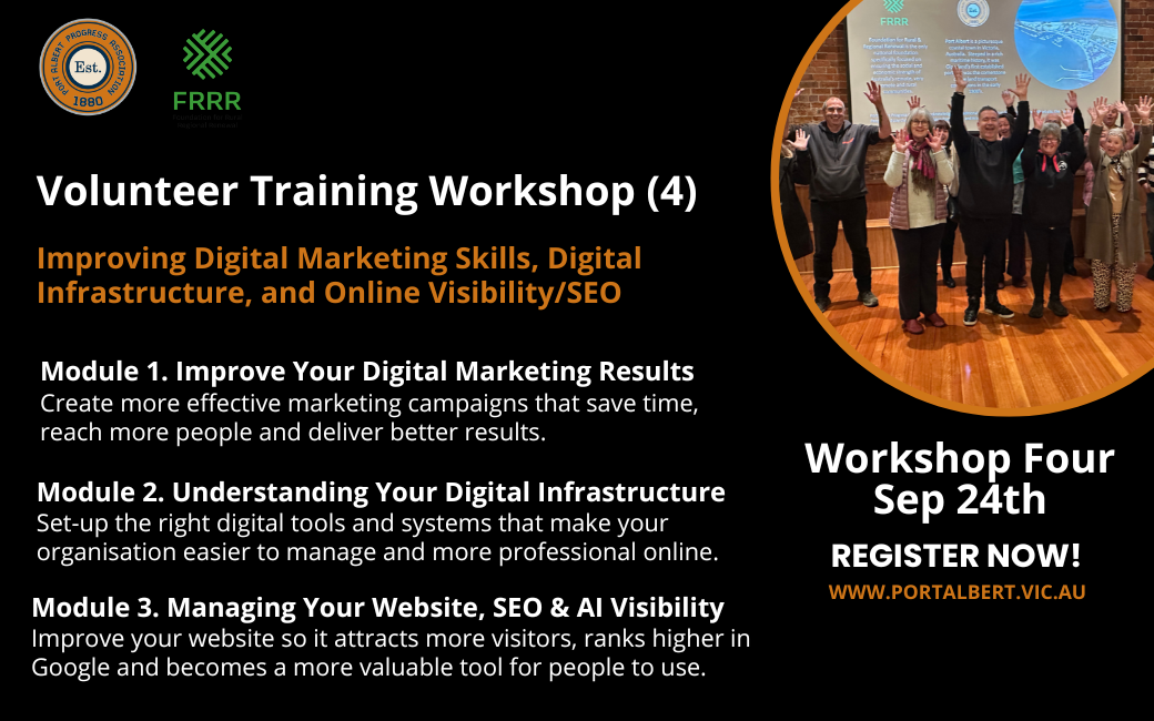 Volunteer Workshop Four Sept 24th